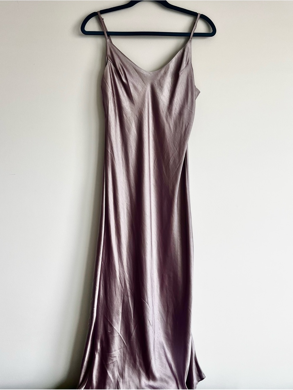 OAK + FORT Misty Lavender Satin Slip Dress